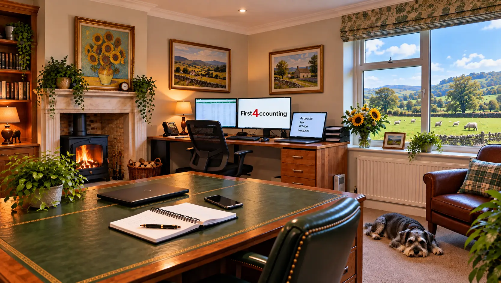 The First4Accounting office with views of the countryside
